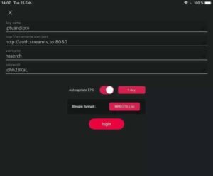 LOGINS DETAILS PUTTING IPTV