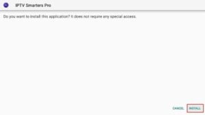 IPTV SMARTERS PRO INSTALL BUTTON