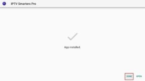 INSTALLATION COMPLETE ON IPTV SMARTERS PRO